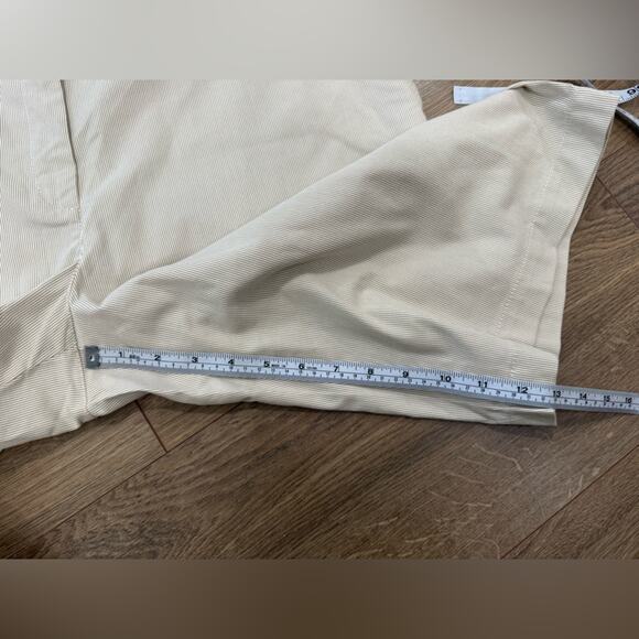 NWT Talbots Pinstripe Stretch Bermuda Shorts Cream Tan 13” Inseam Size 18 - Picture 9 of 9